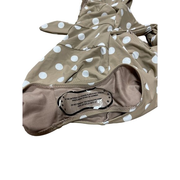 NWT New ENVYA SWIMSWEAR Belen Double Tie Polka Dot Swimsuit One Piece Small - Picture 5 of 11
